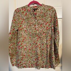 088 Chaudry KC by Raga Multi Floral Long Sleeve Pleated Boho Cottage, Medium